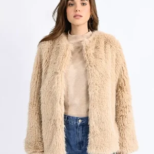 Giacca Pelliccia Beige