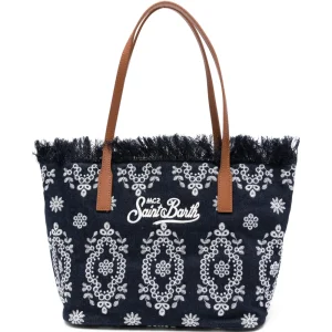 MC" Saint Barth City bag midi pizzo San Gallo