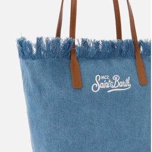 MC2 Saint Barth City Bag Midi frange  Canvas