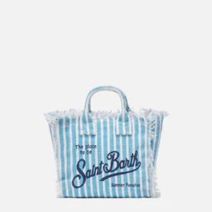 MC2 Sainth Barth Borsa Mini Vanity in 100% LINO con stampa a righe